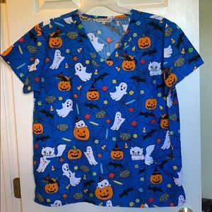 Halloween XL Scrub Top